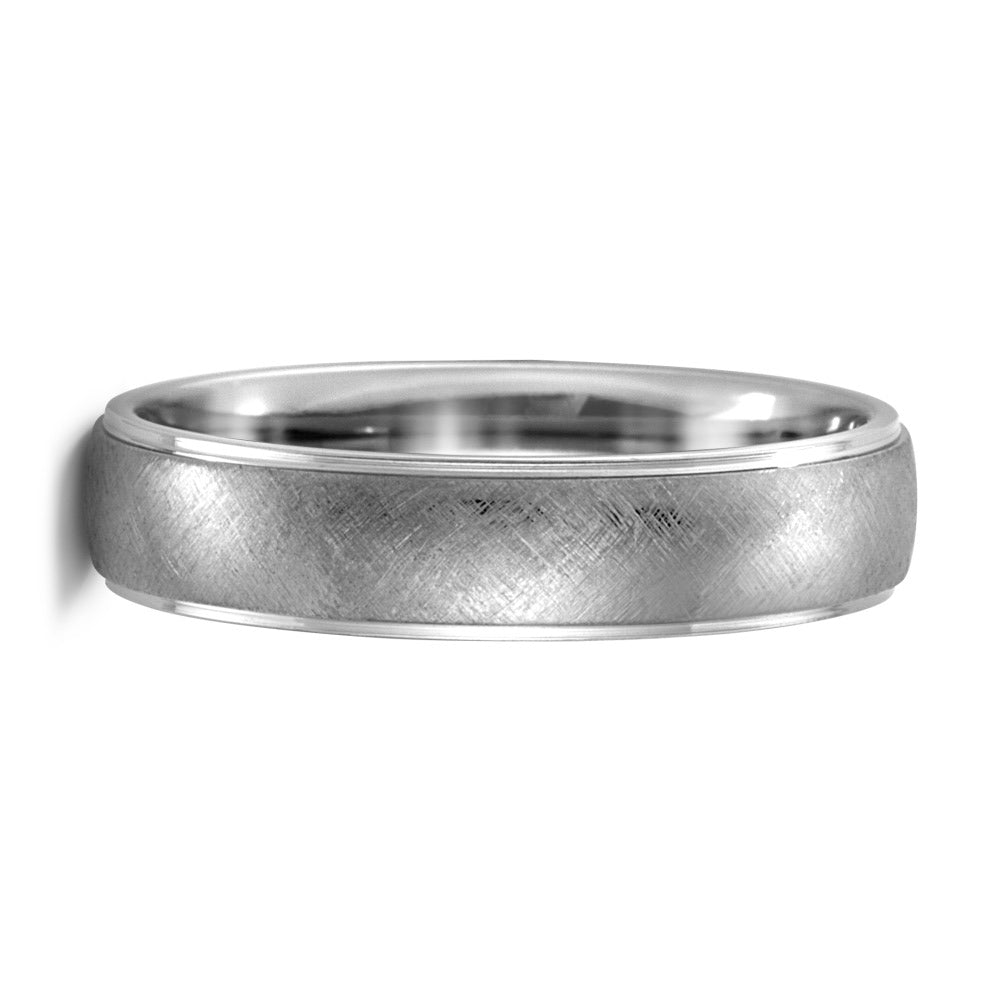 Stepped Edge Titanium wedding ring