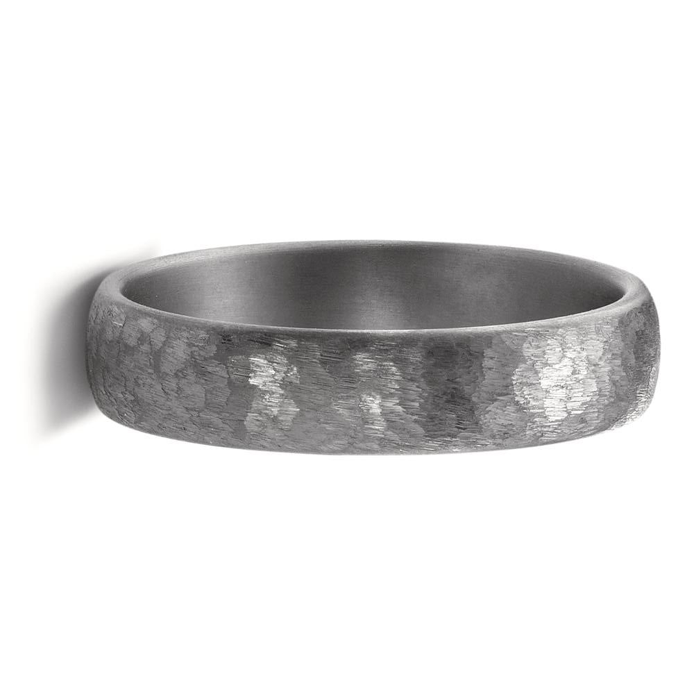 Tantalum wedding ring with textured finish