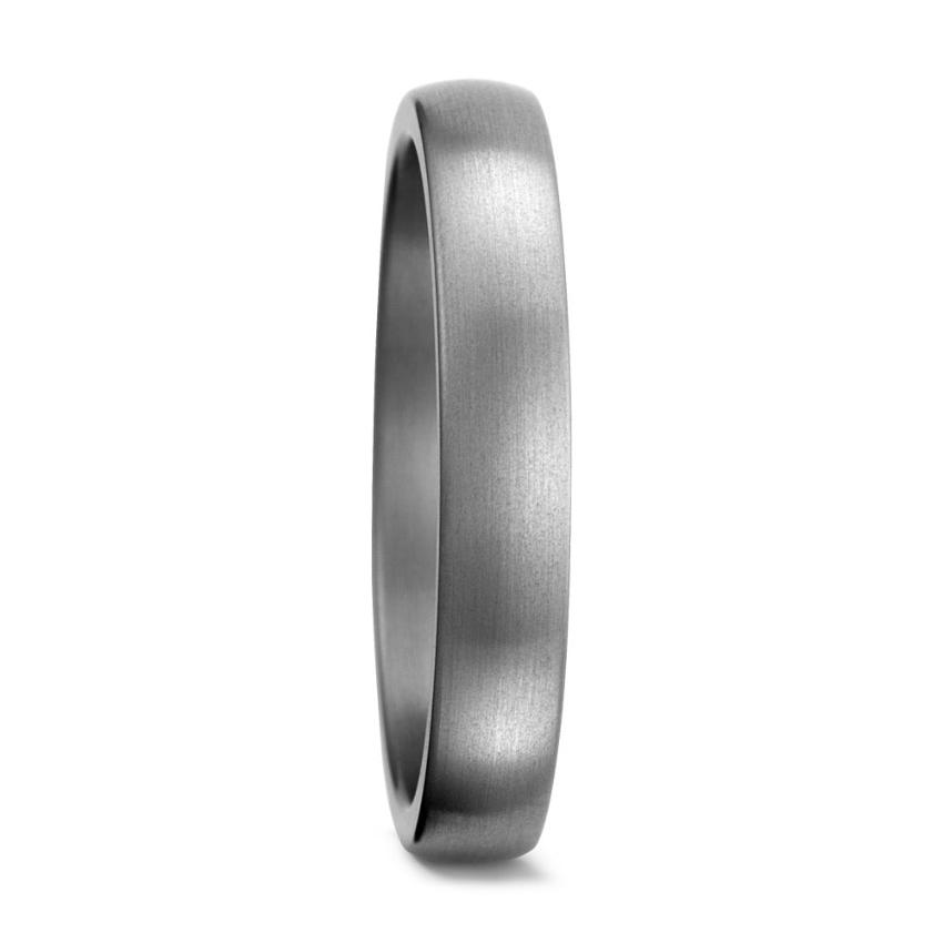 Brushed Titanium, Court -Ultra comfort fit, Wedding Ring Band 3mm or 4mm - alternative metal wedding band