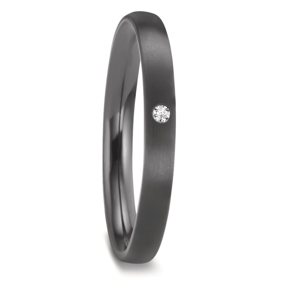 Black Engagement or wedding ring band, in 3mm or 4mm widths zirconium