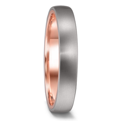 Titanium & 14K Rose Gold Sleeve, Ultra comfort fit, Wedding Ring