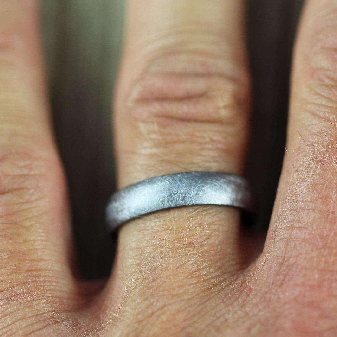 TANTALUM, Swirl Matt Finish, Wedding Ring (7 or 8mm)