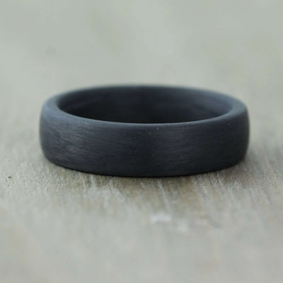 Carbon Fibre, comfort fit, Wedding Ring with FREE engraving! (5 or 6mm)