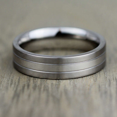 Titanium & Palladium Wedding/Engagement Ring FREE Engraving! 5.5 to 6.5mm widths
