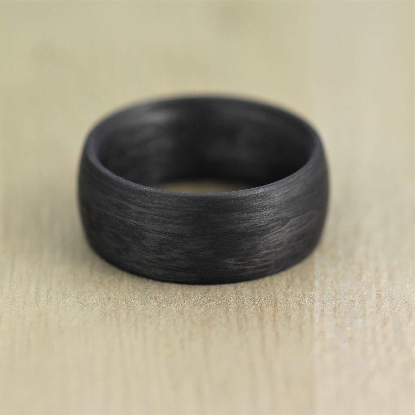 Wide Carbon Fibre, Domed Ring, Comfort fit & FREE Engraving! (10 to 12mm)