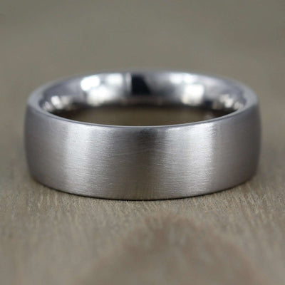 Brushed Titanium, Ultra comfort fit, Wedding Ring (7 to 9mm)