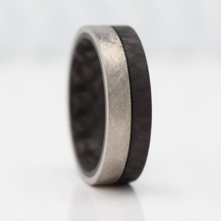 Men's titanium carbon fiber wedding bands sales