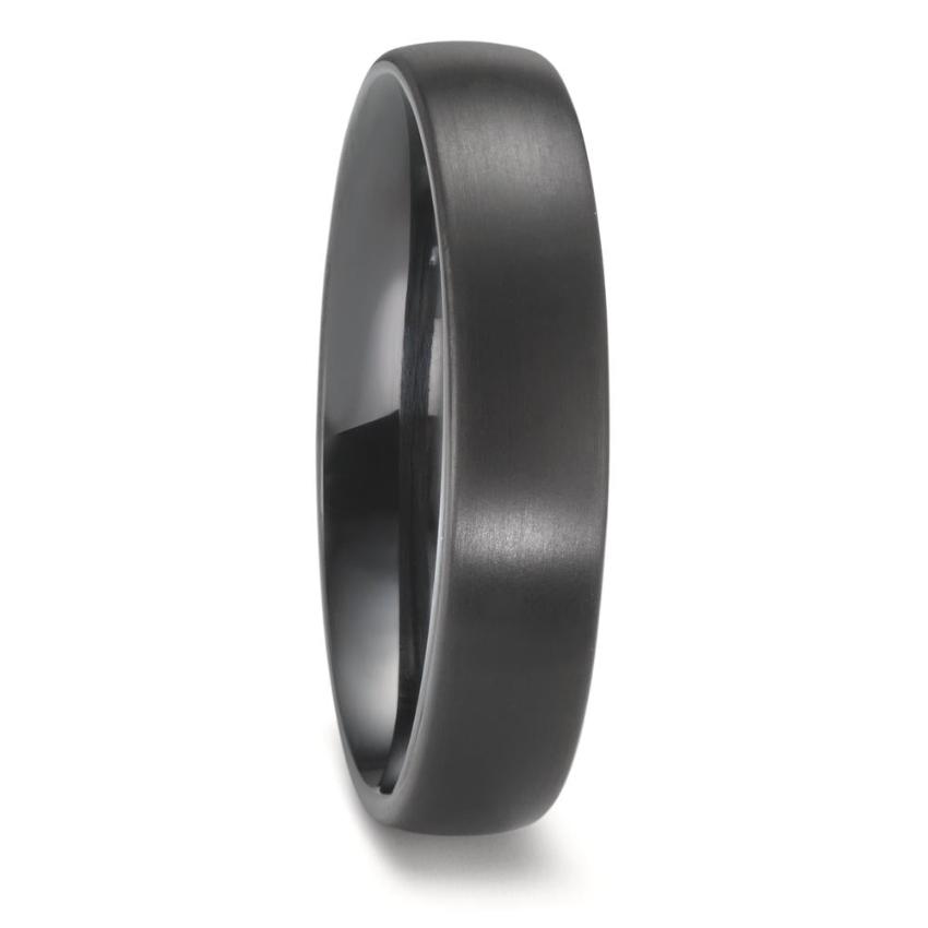 Polished Black Zirconium Wedding Rings and Bands Lifetime Warranty • Anthony Alferev