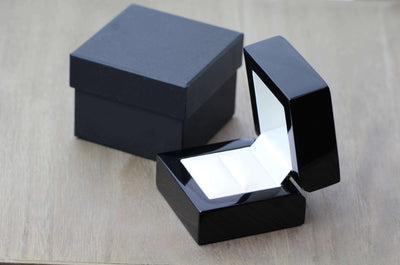 Carbon Fibre & Titanium Wave, Comfort fit Wedding Ring - Free Engraving!