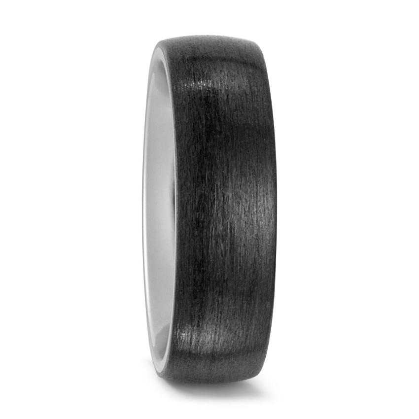 Newest Titanium Ring Wedding Engagement Band Comfort Fit Anniversary Ring, Carbon Fiber Inlay Titanium Ring