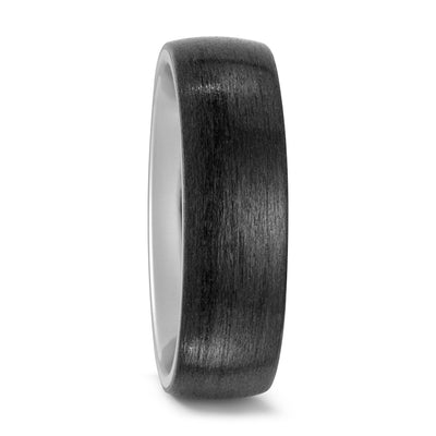 Titanium & Carbon Fibre, Comfort Fit Wedding Ring with FREE Engraving! (5 to 6mm)