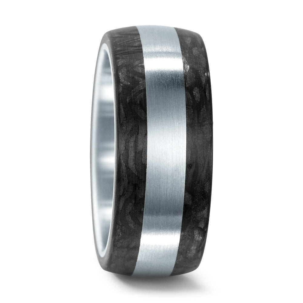 Stainless Steel & Forged Carbon Fibre Wedding Ring