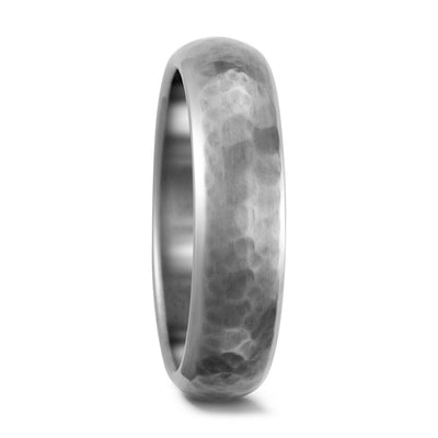 Titanium Hammered Effect Ring with FREE Engraving! 5 to 6mm widths