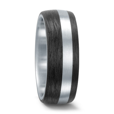 Stainless Steel & Carbon Fibre Wedding Ring
