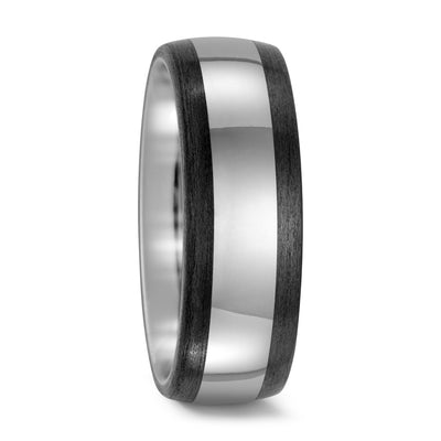 Titanium and Carbon Fibre Weddding ring for nmen in 8mm wide