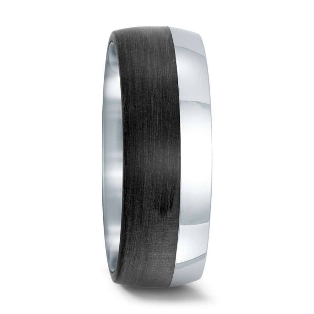 Stainless Steel & Carbon Fibre Wedding Ring