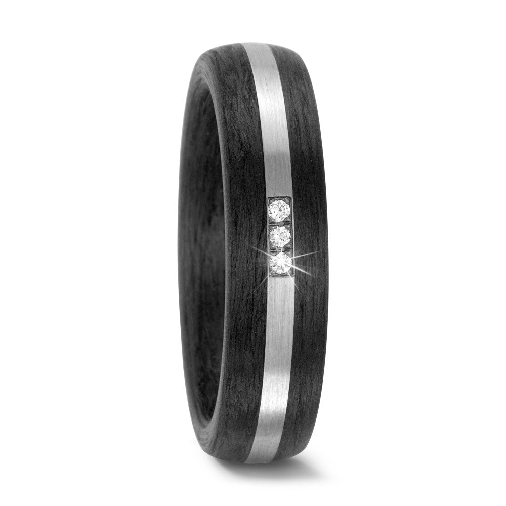 Carbon fiber wedding sale band with diamonds