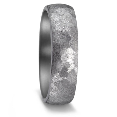 Textured tantalum wedding ring for men. 6mm wide in a court shape