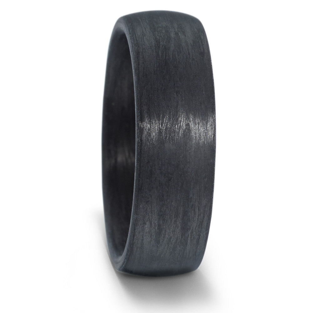 Black carbon Fibre Wedding ring band in 8mm width