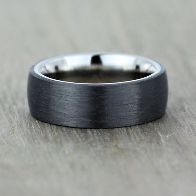 Titanium & Carbon Fibre, Comfort Fit Wedding Ring with FREE Engraving! (2.5 to 4mm)