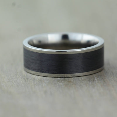 Carbon Fibre ring Wedding ring Titanium